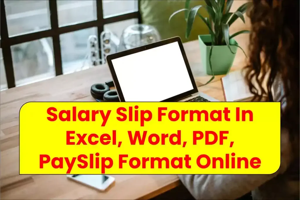 Salary Slip Format In Excel, Word, PDF, PaySlip Format Online