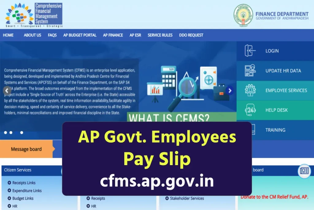 AP Employees Pay Slip payroll cfms.ap.gov.in